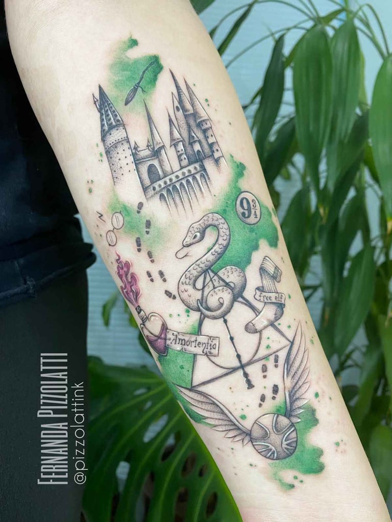 Foto de tatuagem feita por Fernanda Pizzolatti (@pizzolattink)