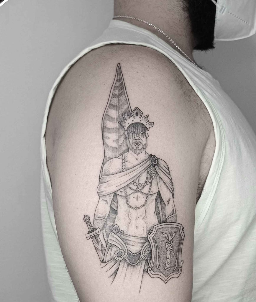 Foto de tatuagem feita por Everton Gomes (@gomes_ilustra)