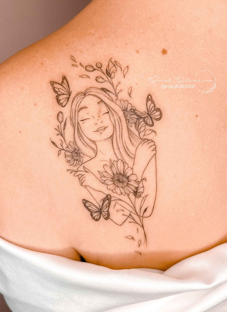 Foto de tatuagem feita por Karol Oliveira (@karoltattooart)